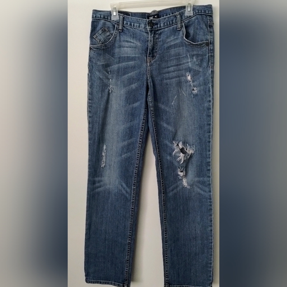 Allen B. By Allen Schwartz Blue Boyfriend Jeans Distressed